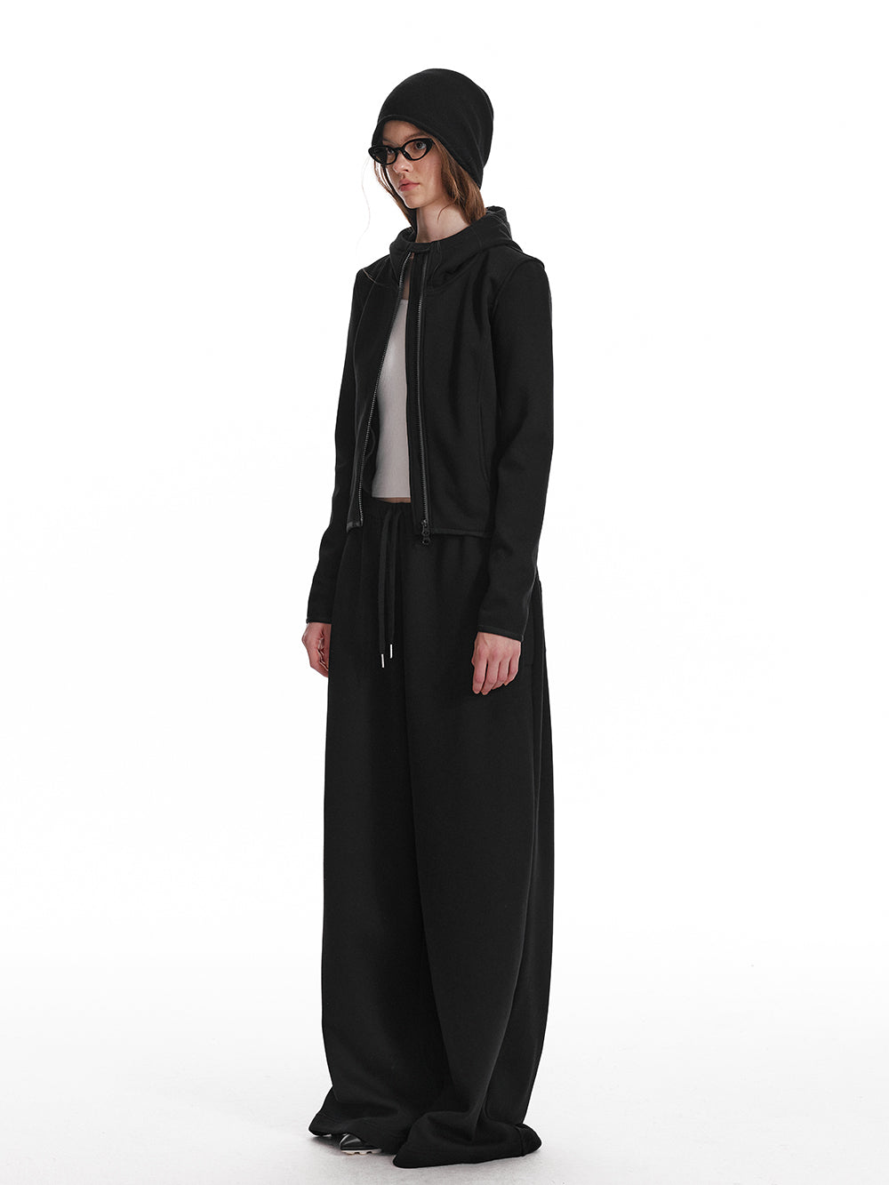 Full Length Fleece Lined Wide-Leg Pants