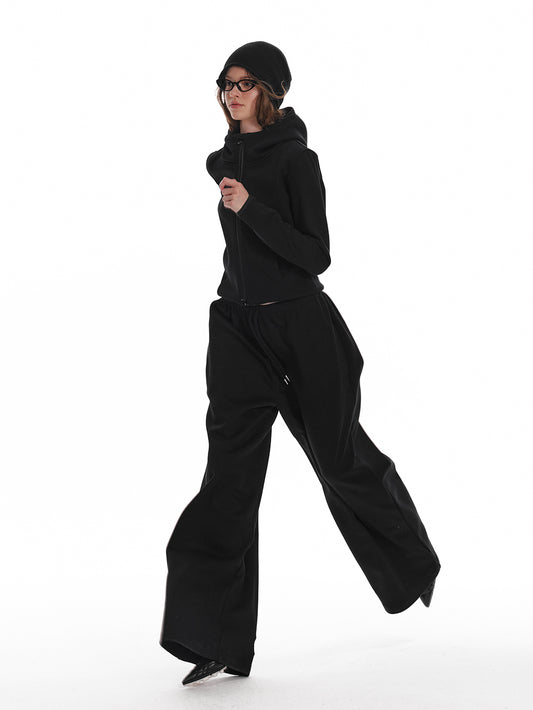 Full Length Fleece Lined Wide-Leg Pants