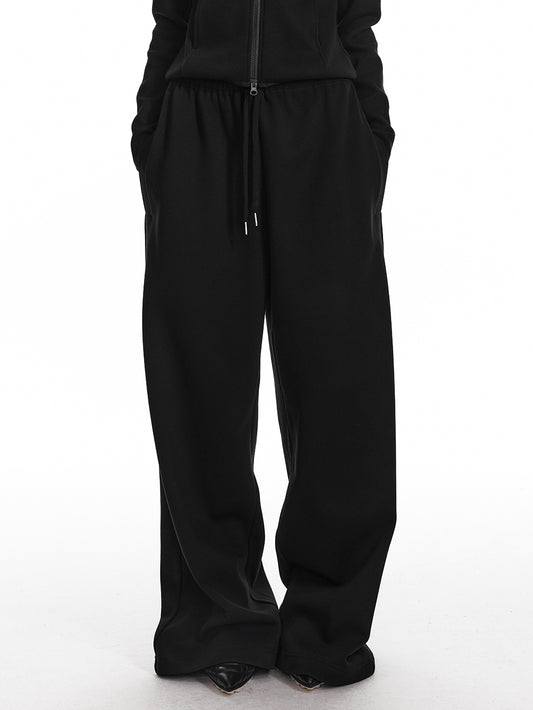 Full Length Fleece Lined Wide-Leg Pants