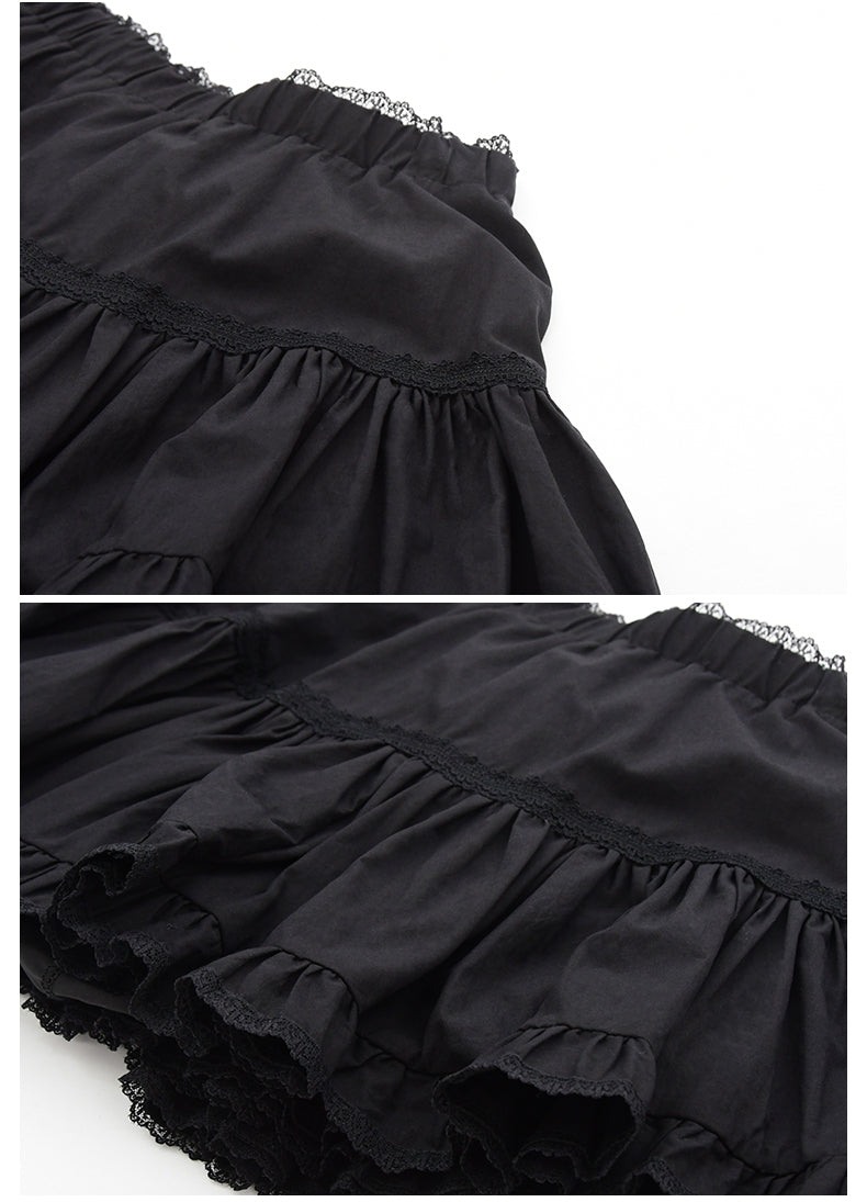 Gathered Ballet-Style Micro Mini Skirt