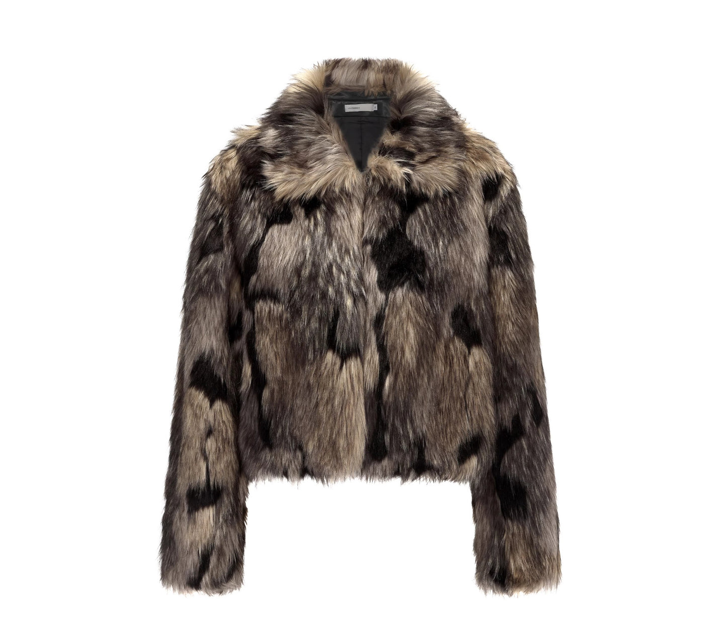 Spotted Pattern Short Faux Fur Coat