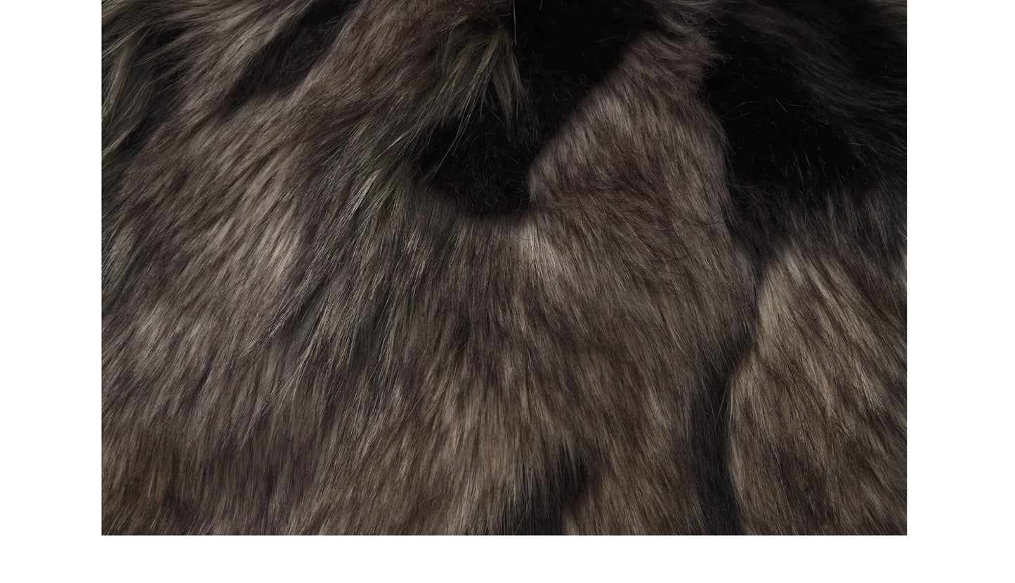 Spotted Pattern Short Faux Fur Coat