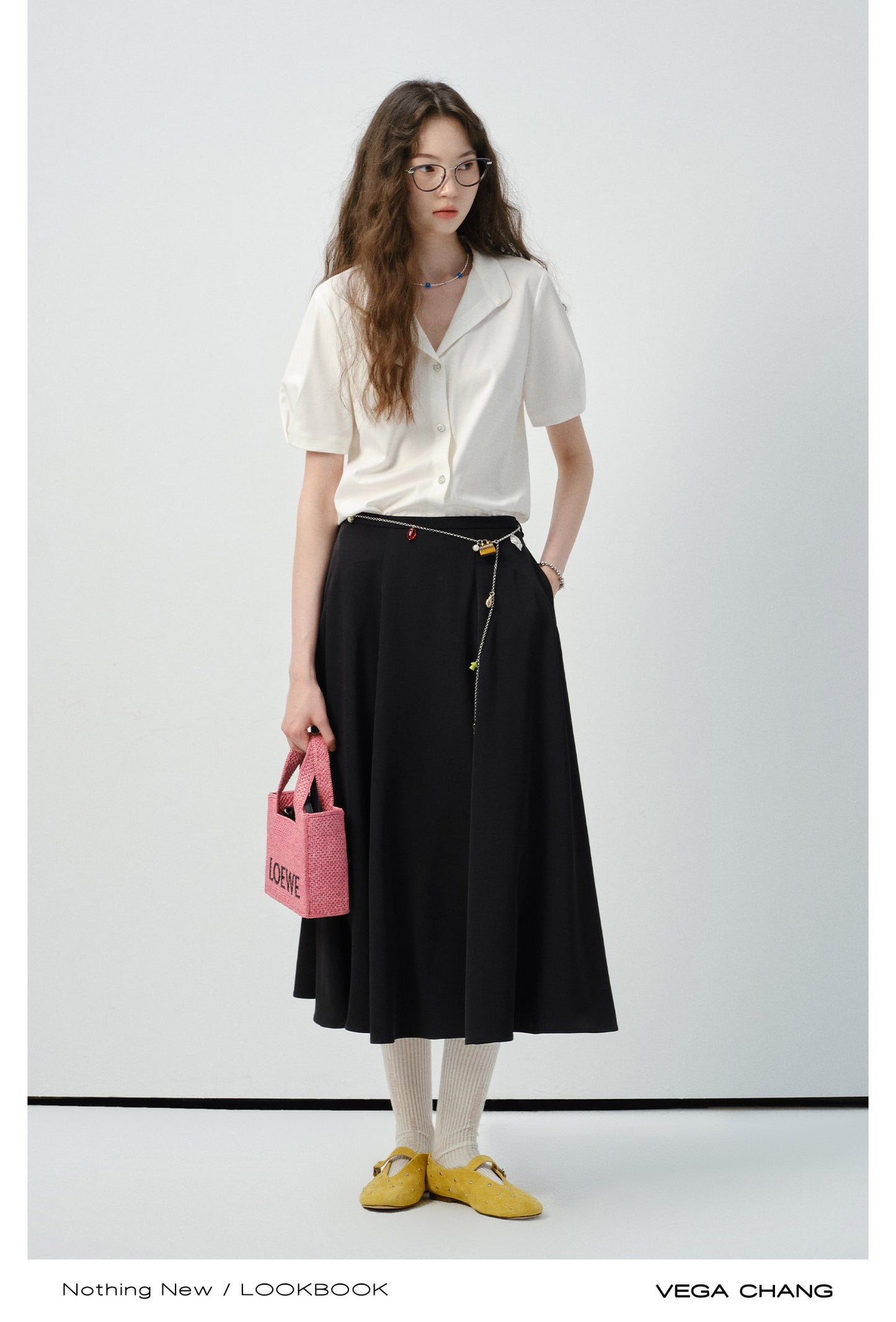 A-Line Flowy Skirt With Soft Drape