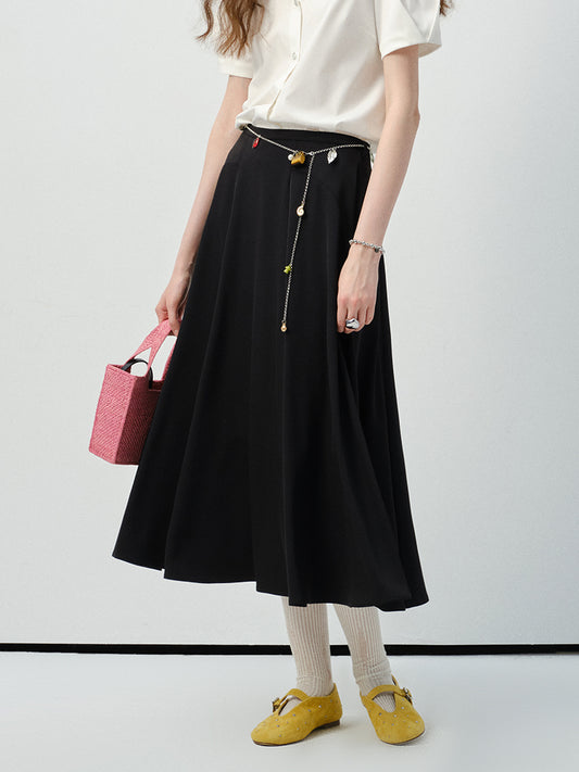 A-Line Flowy Skirt With Soft Drape
