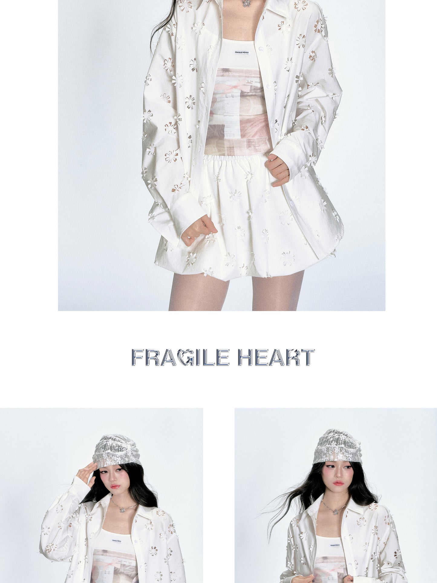 Floral Cut-Out Shirt