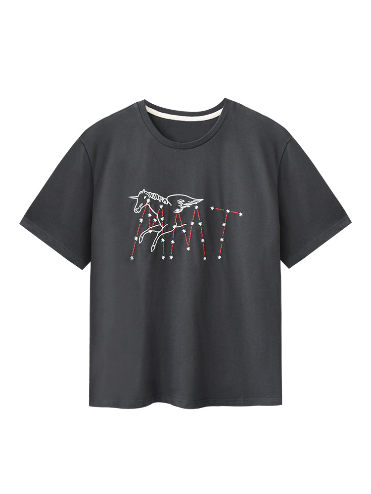 Embroidered Cotton T-Shirt