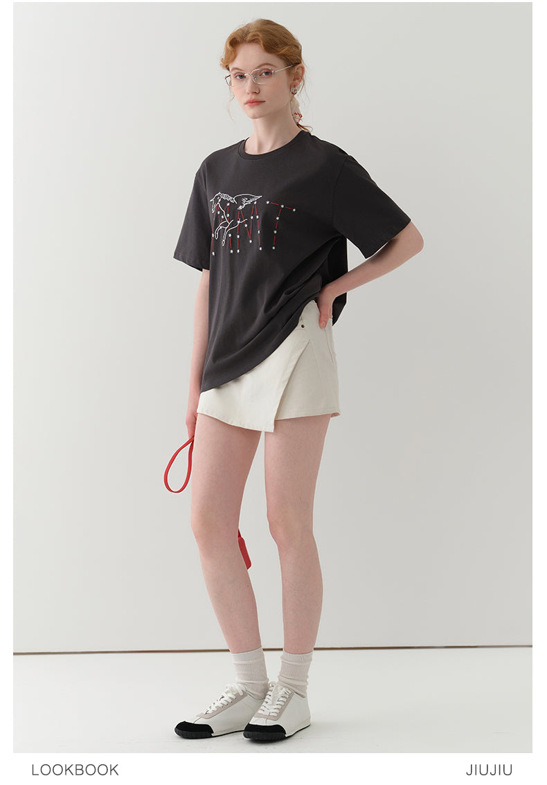 Embroidered Cotton T-Shirt