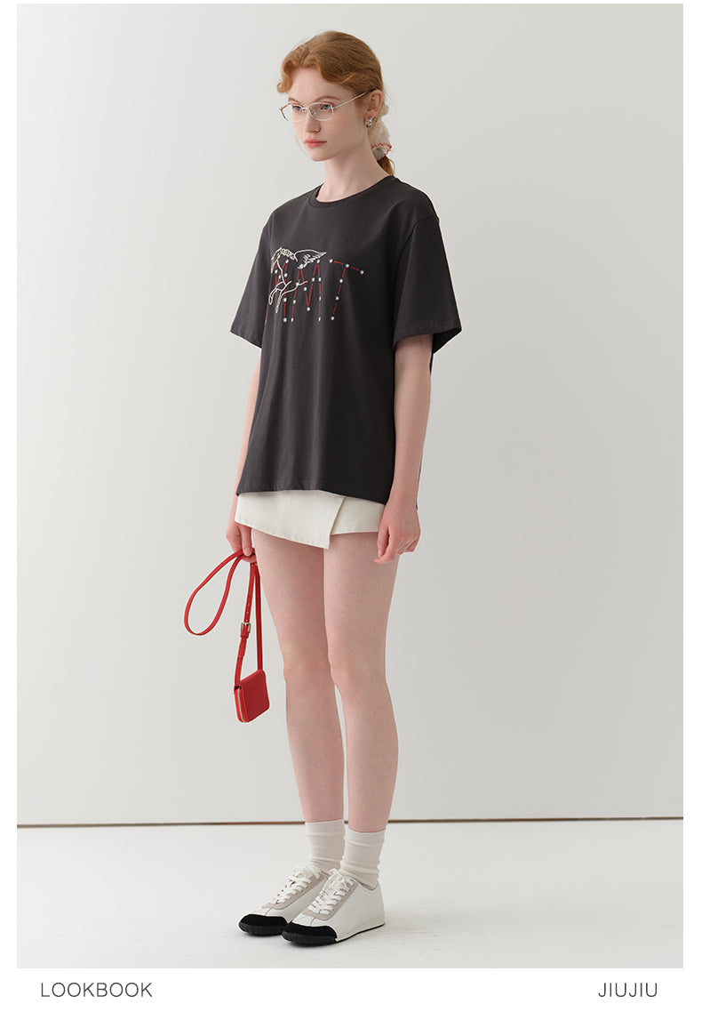 Embroidered Cotton T-Shirt