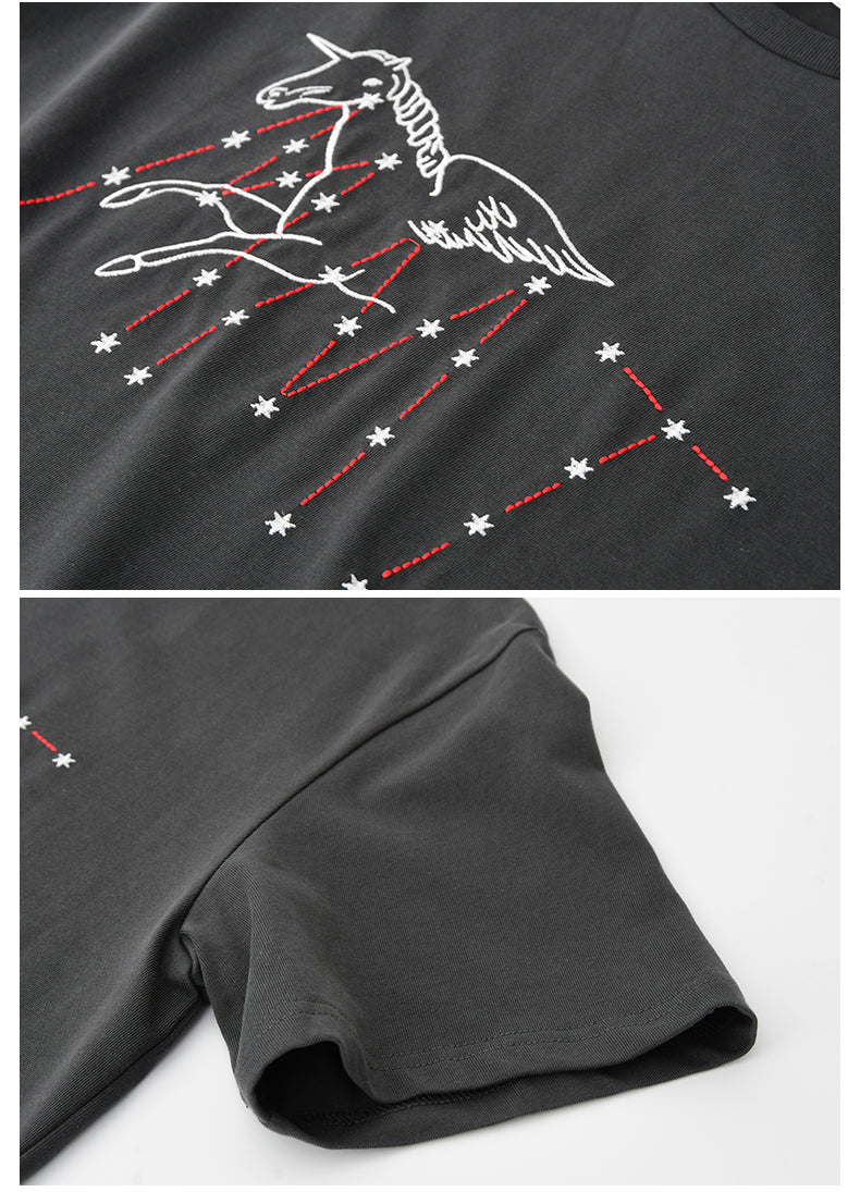 Embroidered Cotton T-Shirt