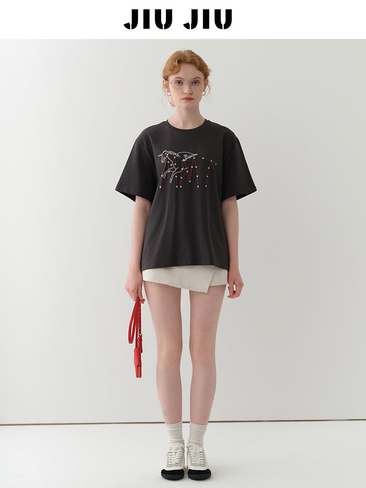 Embroidered Cotton T-Shirt