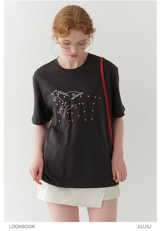 Embroidered Cotton T-Shirt