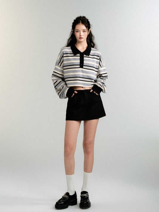 A-Line Mini Skirt With Logo Charm