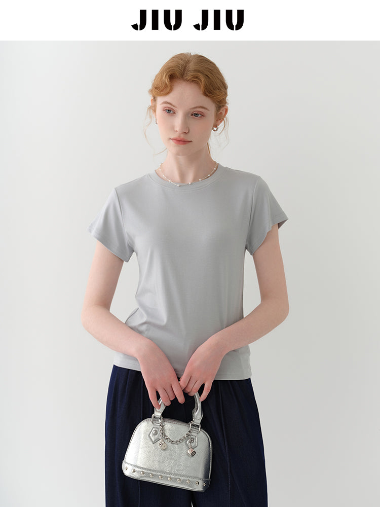 T-Shirt And Ruched Hem Overlay Set