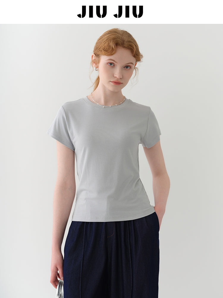 T-Shirt And Ruched Hem Overlay Set