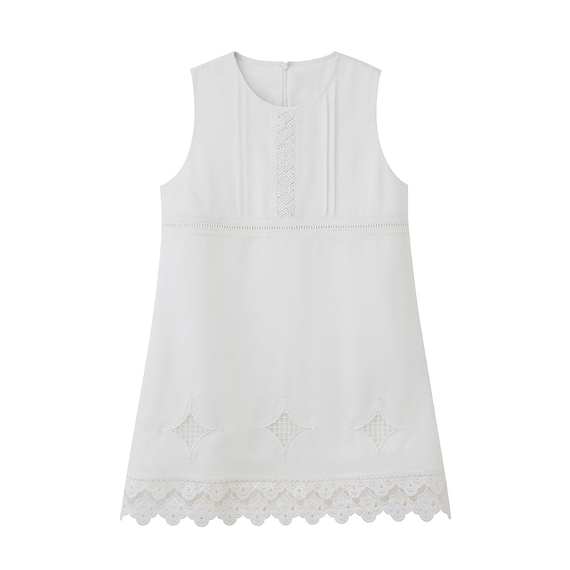 Diamond Embroidered Sleeveless Dress
