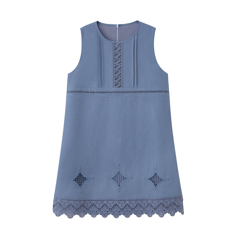 Diamond Embroidered Sleeveless Dress