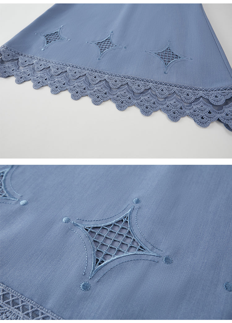 Diamond Embroidered Sleeveless Dress