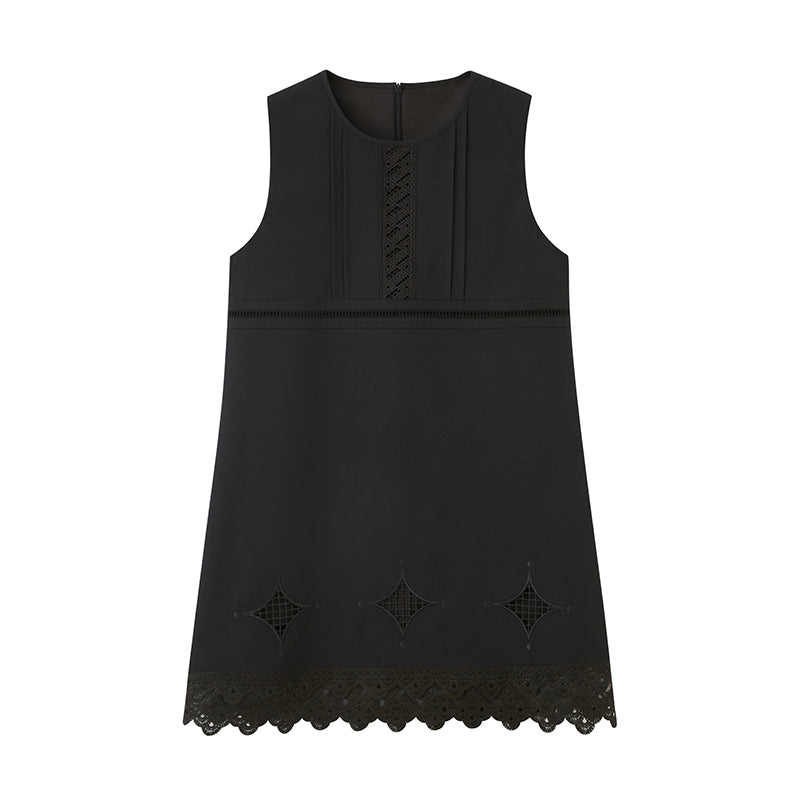 Diamond Embroidered Sleeveless Dress