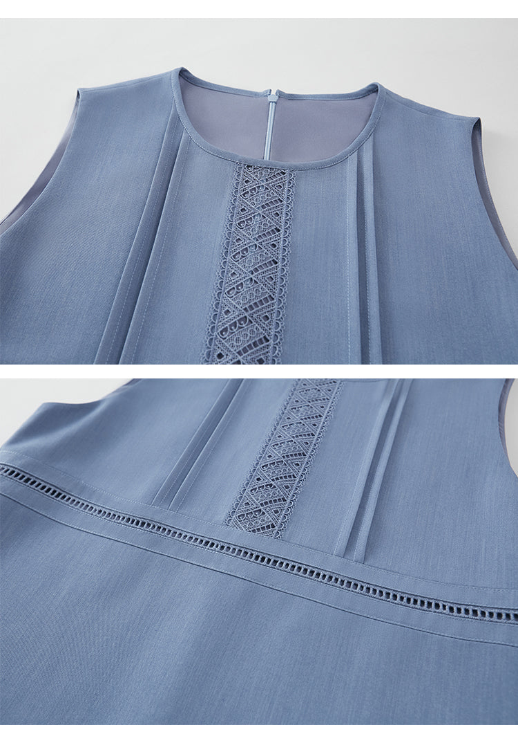 Diamond Embroidered Sleeveless Dress