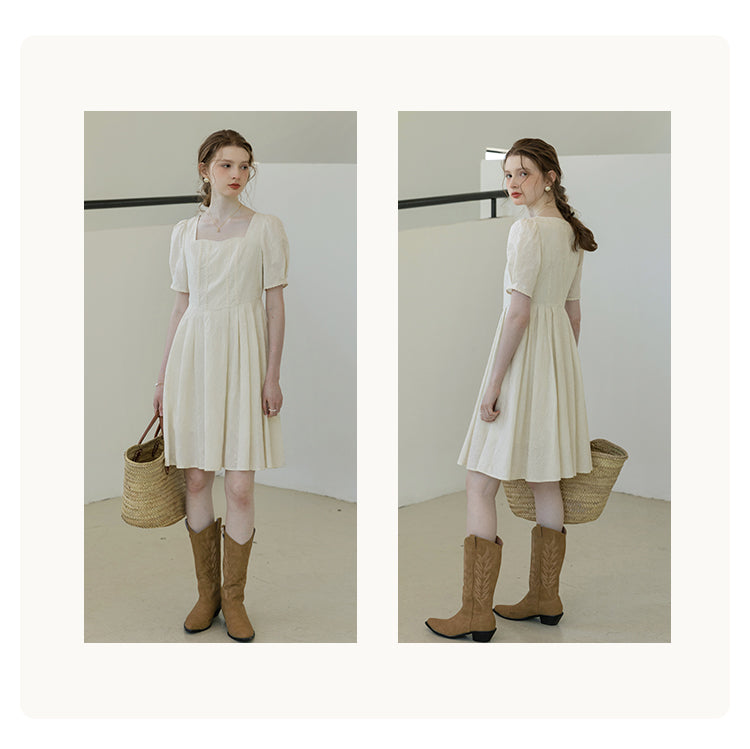 Floral-Embroidered Cotton Midi Dress