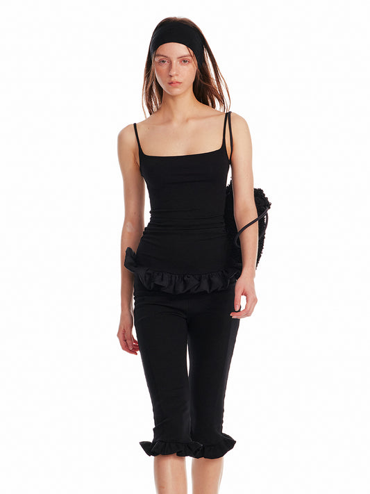 Ruffle-Trim Fitted Camisole Top