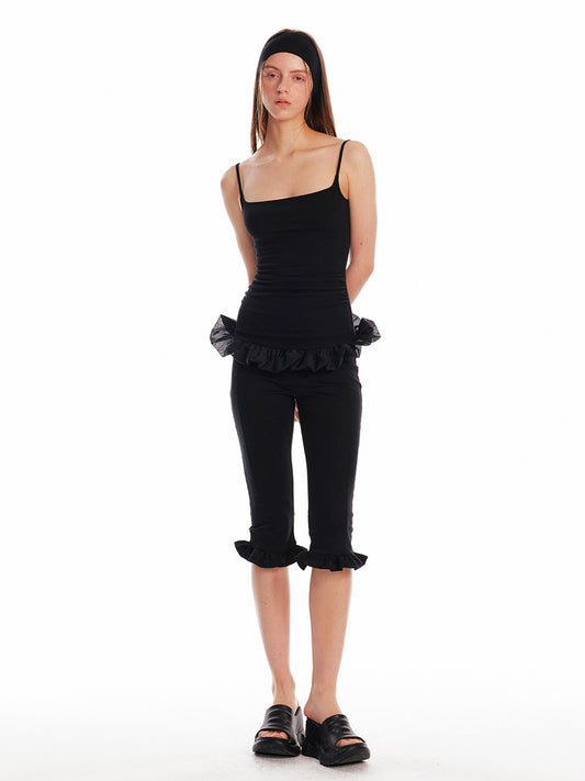 Ruffle-Trim Fitted Camisole Top