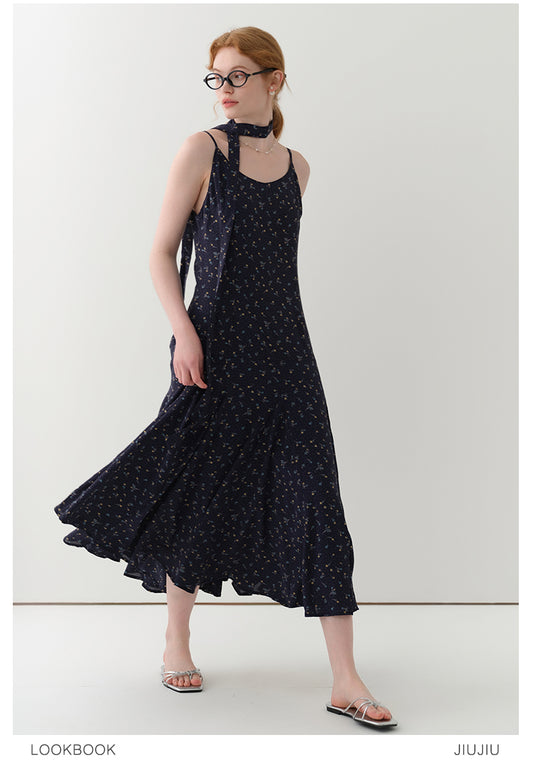Classic Floral Dot Print Cami Dress