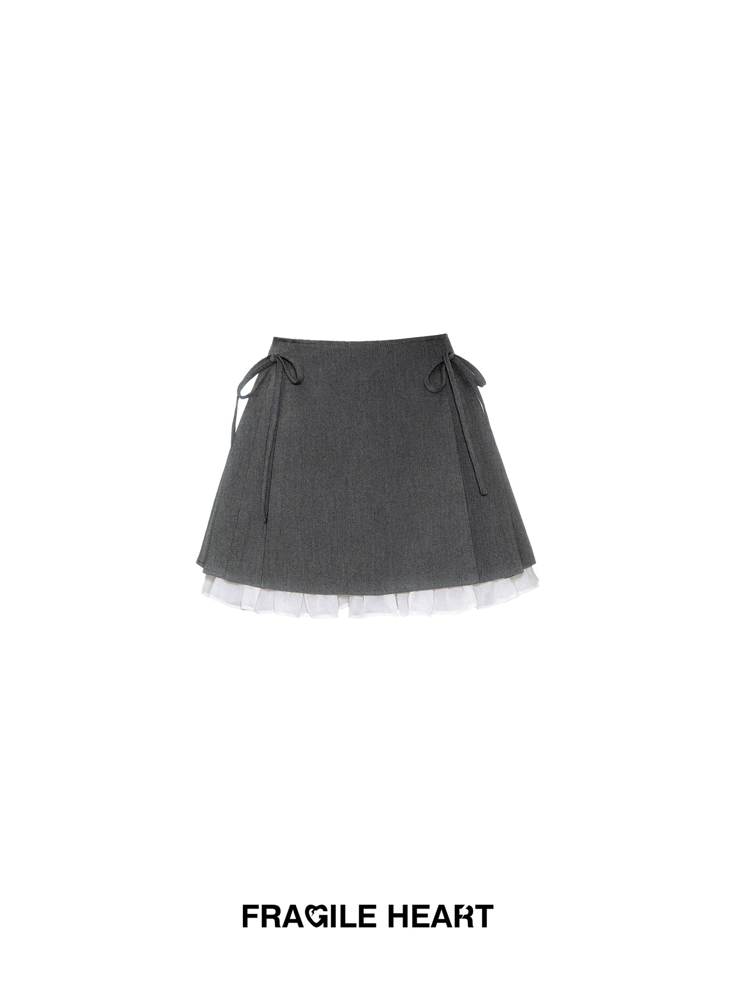 Two-Tone Color Block Shirt & Lace-Trimmed Skirt
