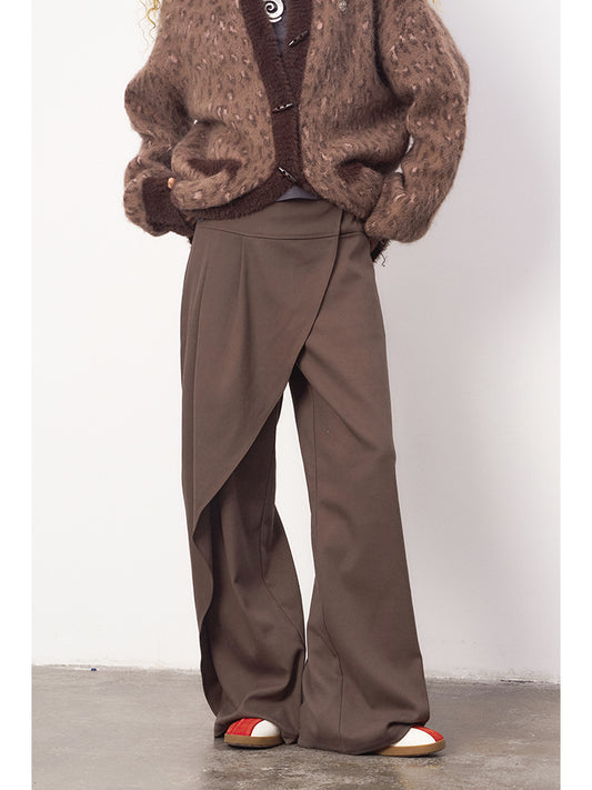 Mid Rise Straight-Leg Overlay Trousers