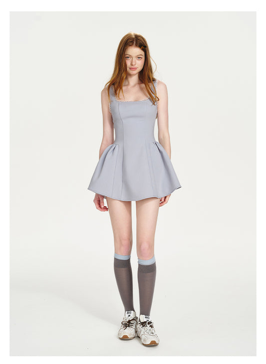 Sleeveless Fit-And-Flare Dress & Short-Sleeve Wrap Top