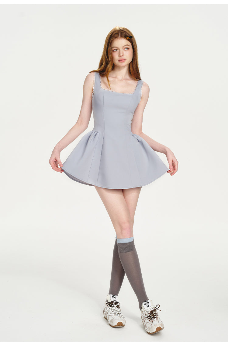 Sleeveless Fit-And-Flare Dress & Short-Sleeve Wrap Top