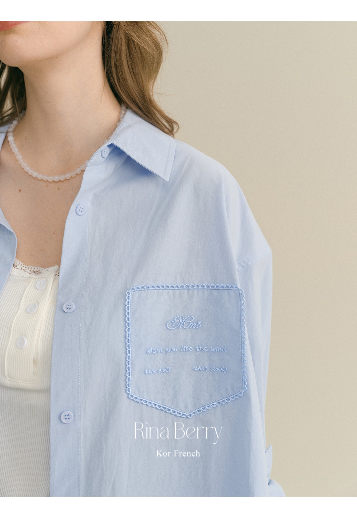 Cotton Shirt With Embroidered Patch