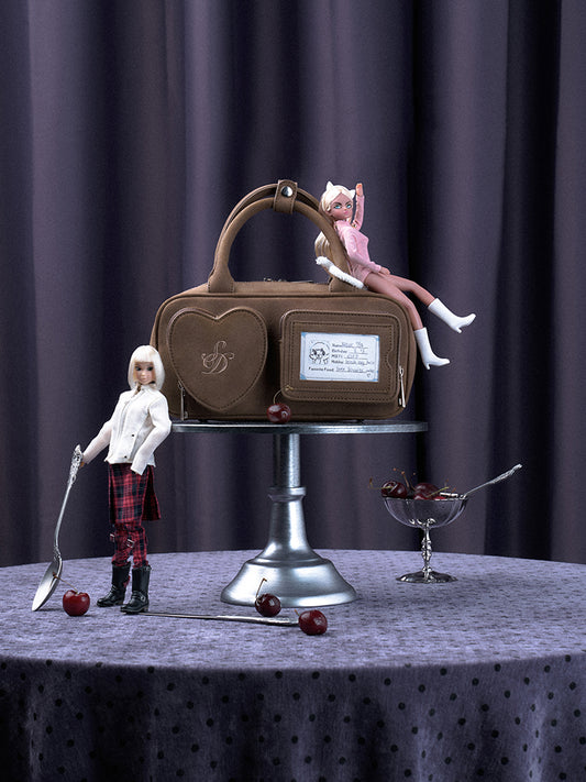 Faux Leather Heart Pocket Mini Crossbody Bag