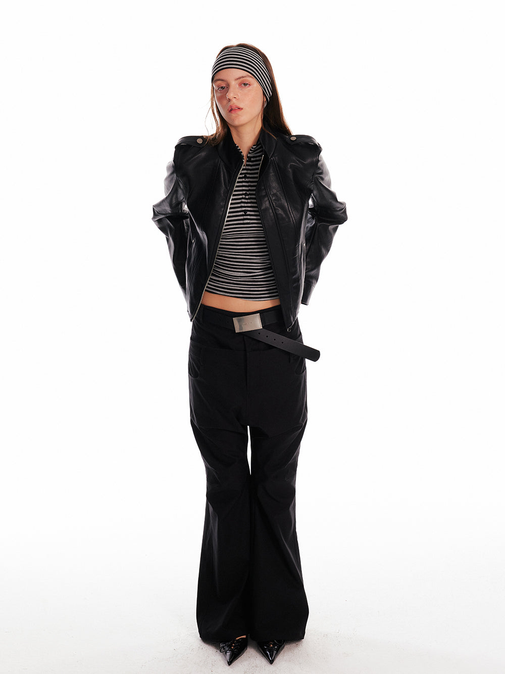 Double-Waist Flare Pants