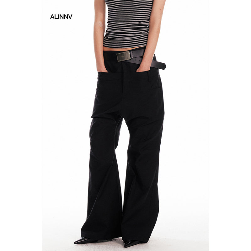 Double-Waist Flare Pants