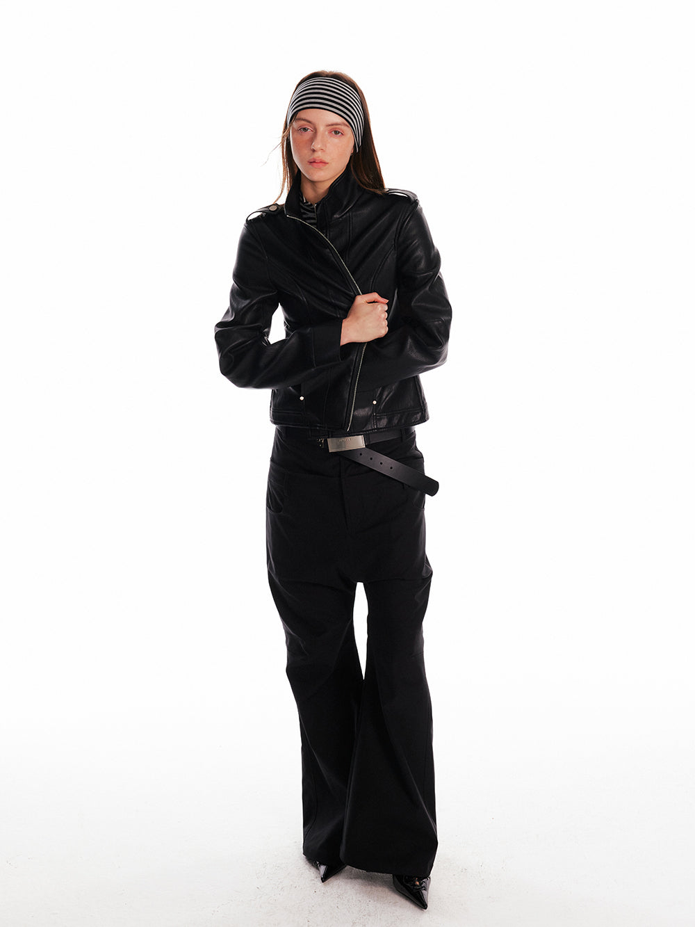 Double-Waist Flare Pants