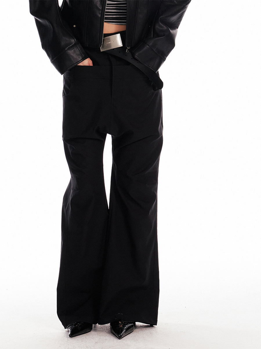 Double-Waist Flare Pants