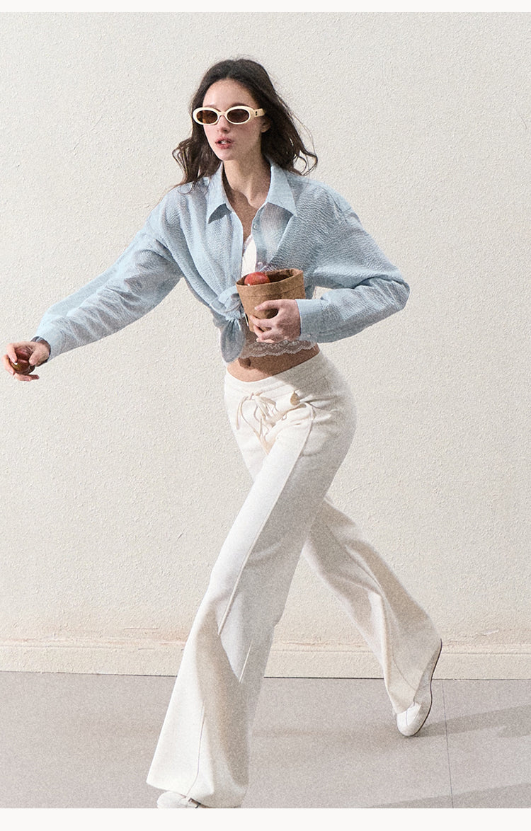 Casual Sporty Flared Trousers