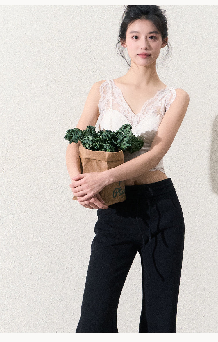 Casual Sporty Flared Trousers