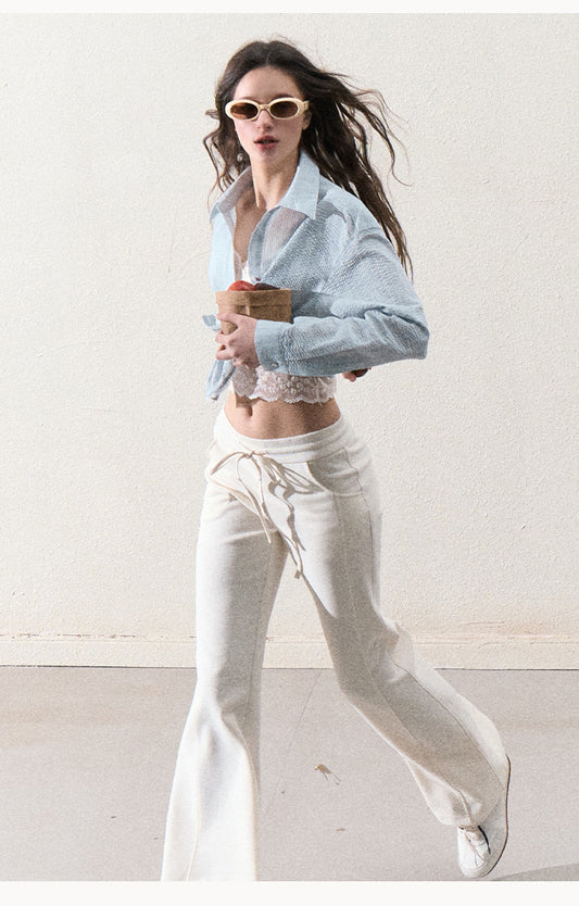 Casual Sporty Flared Trousers