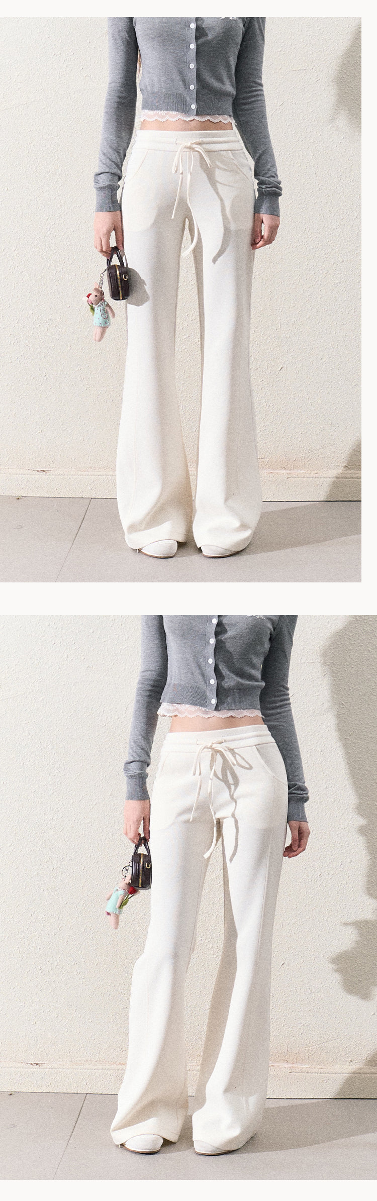 Casual Sporty Flared Trousers