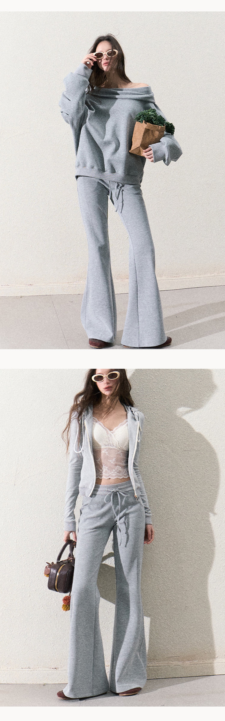 Casual Sporty Flared Trousers