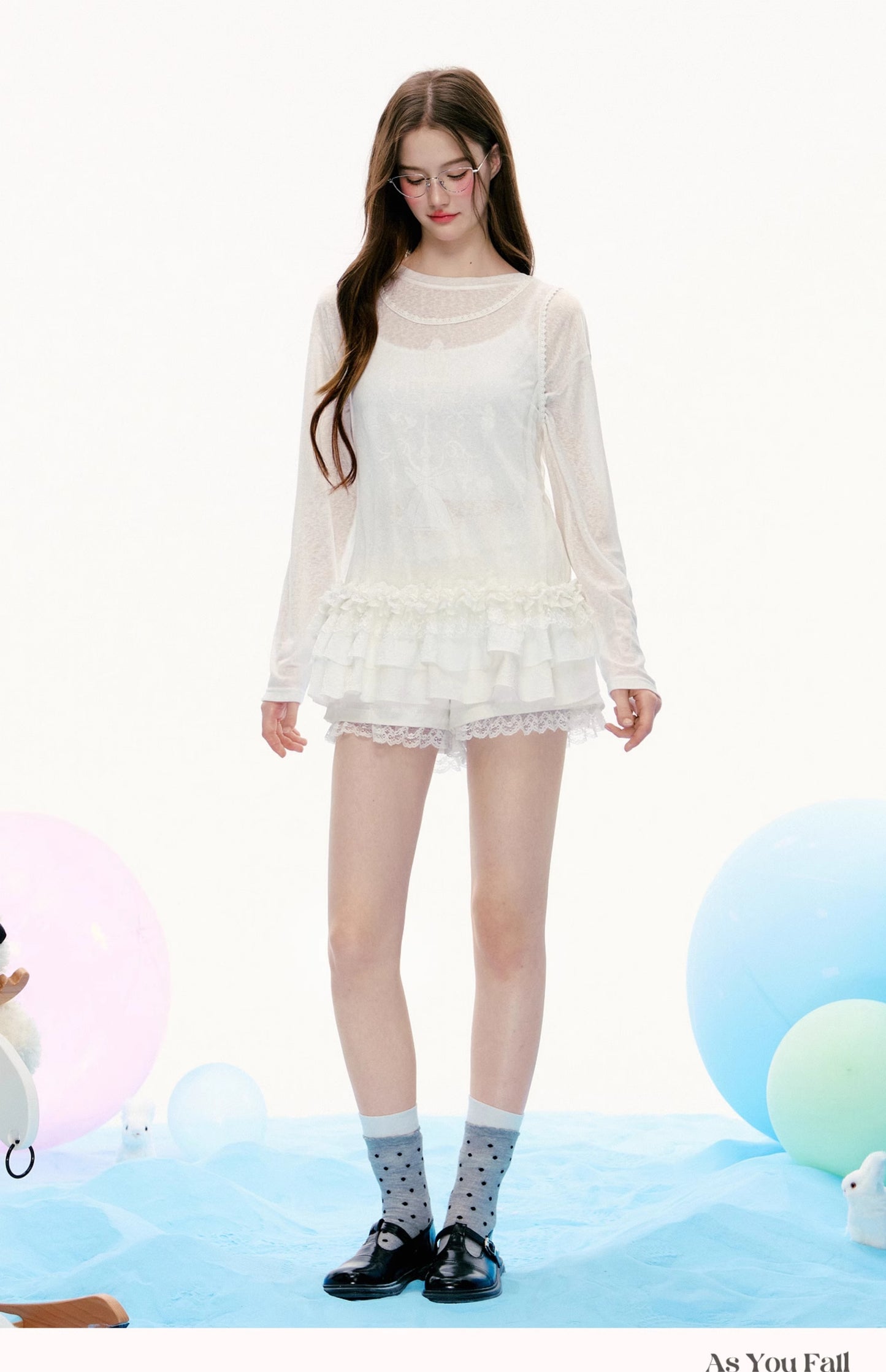 Oversized Printed Sheer T-Shirt