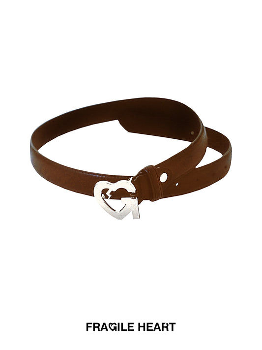 Cowhide Leather Logo Belt
