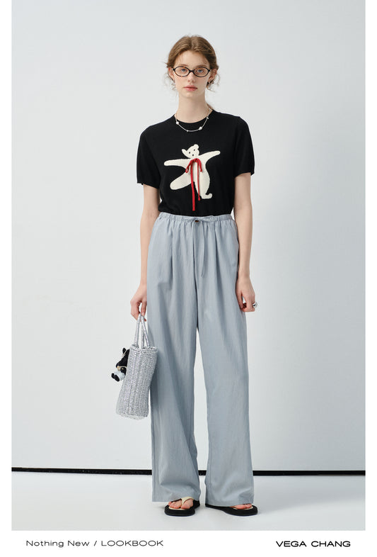 High-Waisted Soft Pants With Slimming Fit