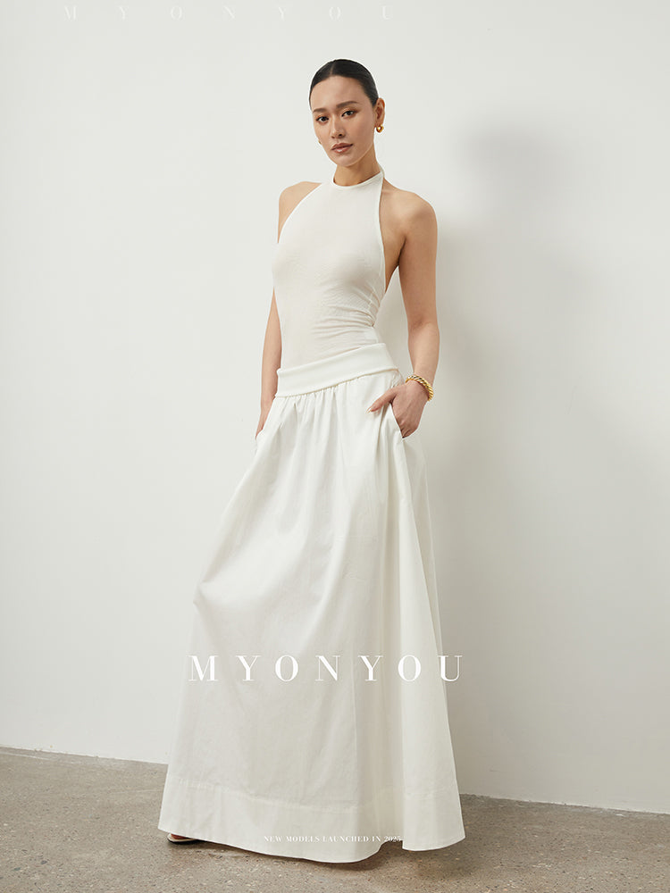 Slim Fit Backless Halter Top