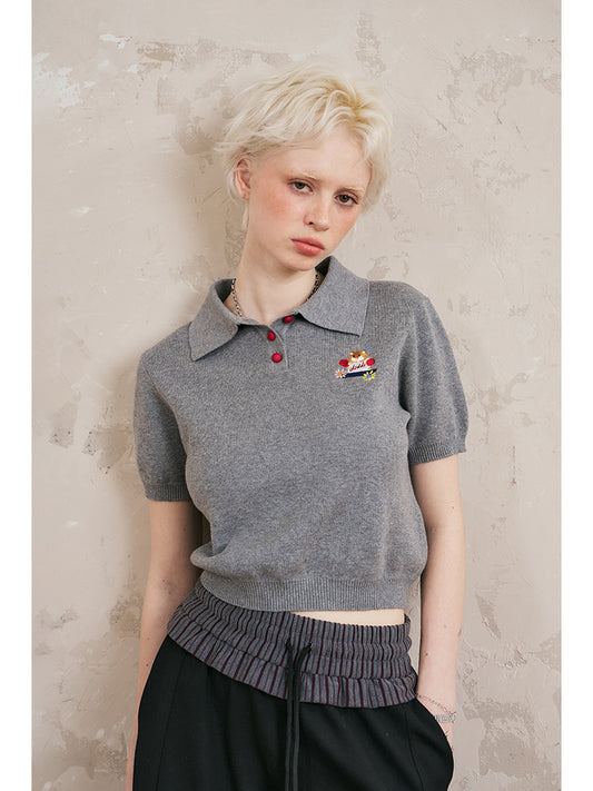 Boxing Hamster Soft Cropped Polo Shirt