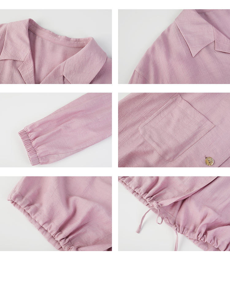 Crinkle-Textured Shirt With Adjustable Hem