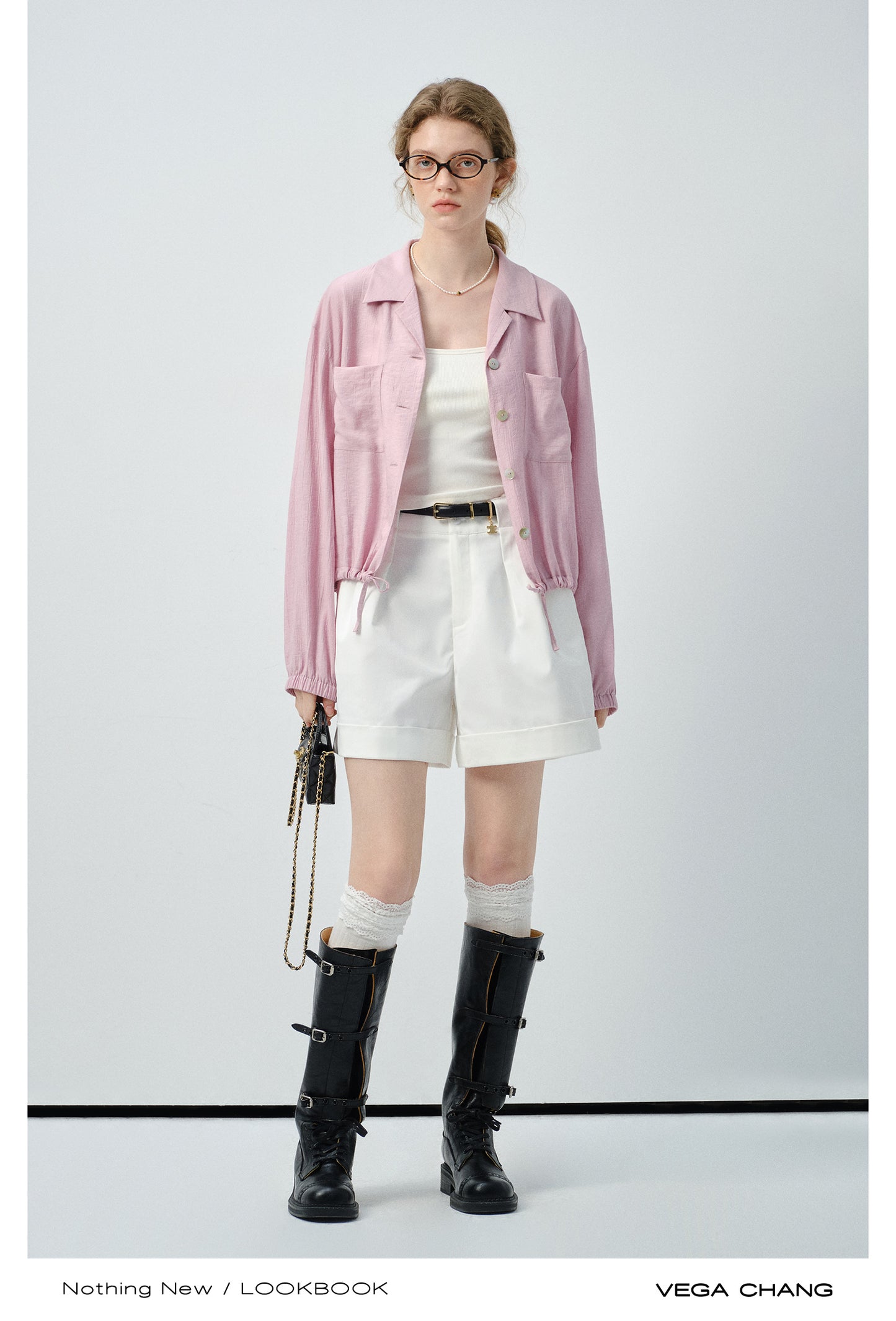 Crinkle-Textured Shirt With Adjustable Hem