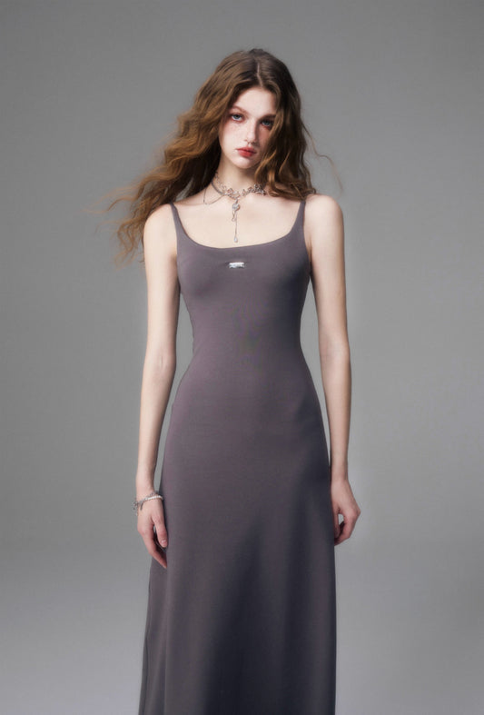 Minimalist Elastic Maxi Camisole Dress